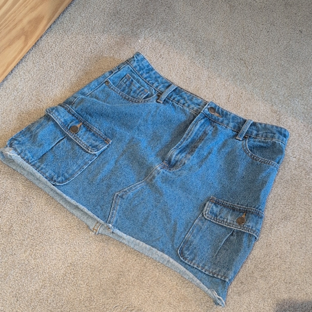 Blu Pepper Sky Blue Denim Skirt